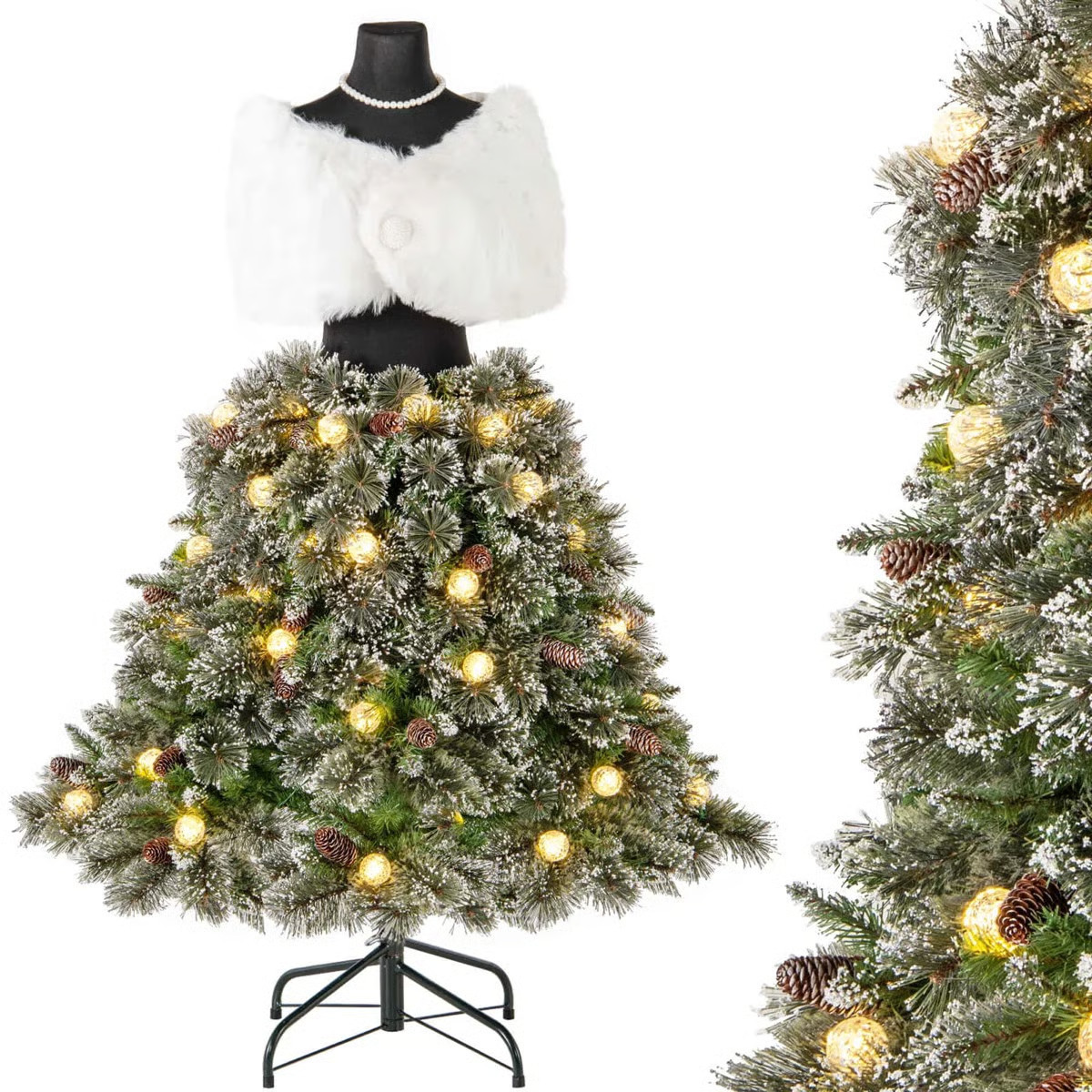 5 Ft Artificial Mannequin Tree With 465 Branch Tips 50 Warm White Led Lights | Wayfair North America