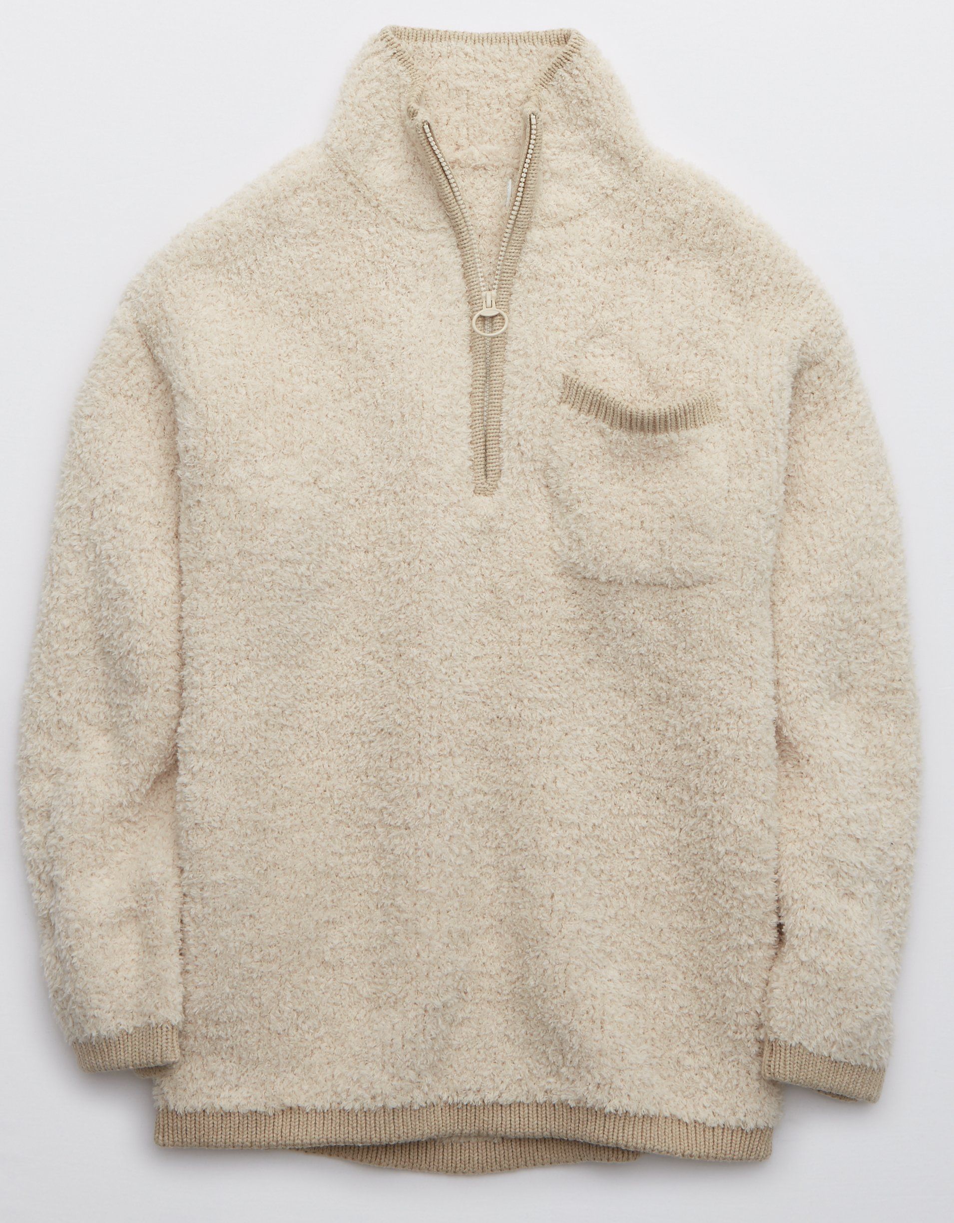 Aerie Sherpa Quarter Zip Sweater | American Eagle Outfitters (US & CA)