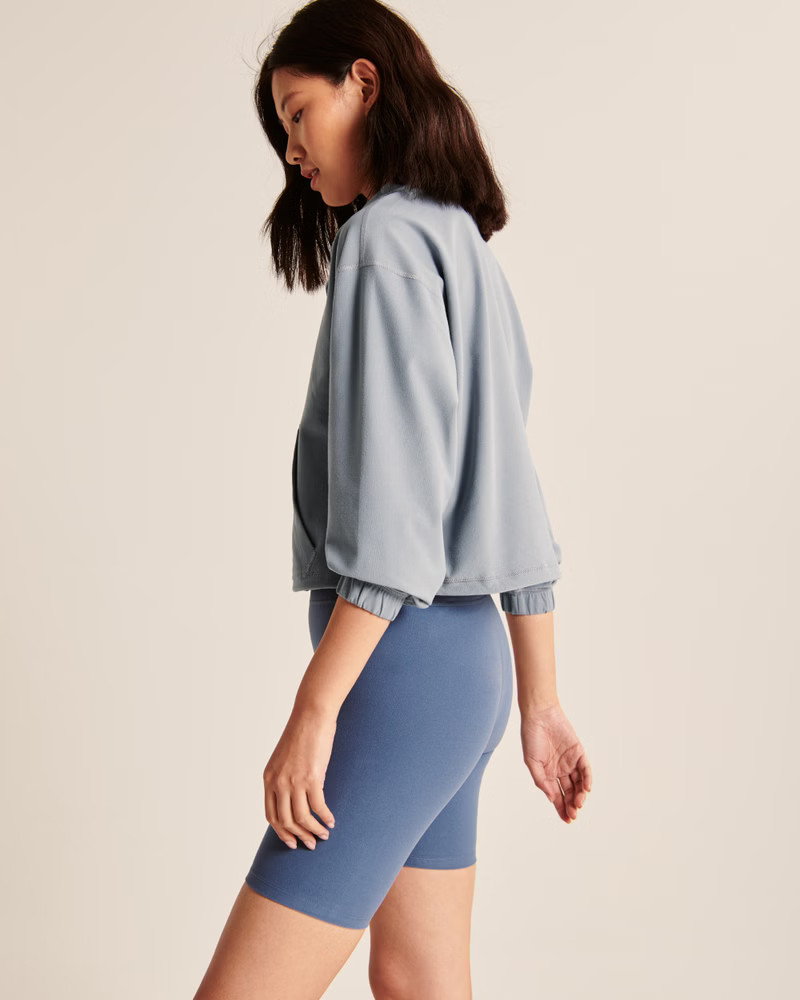 Women's Contour Half-Zip Sweatshirt | Women's Tops | Abercrombie.com | Abercrombie & Fitch (US)