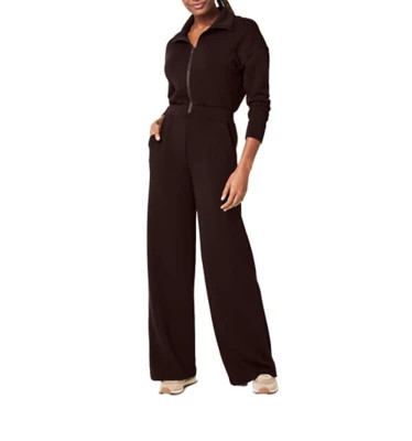 Women's Spanx AirEssentials Wide Leg Long Sleeve Jumpsuit | Scheels