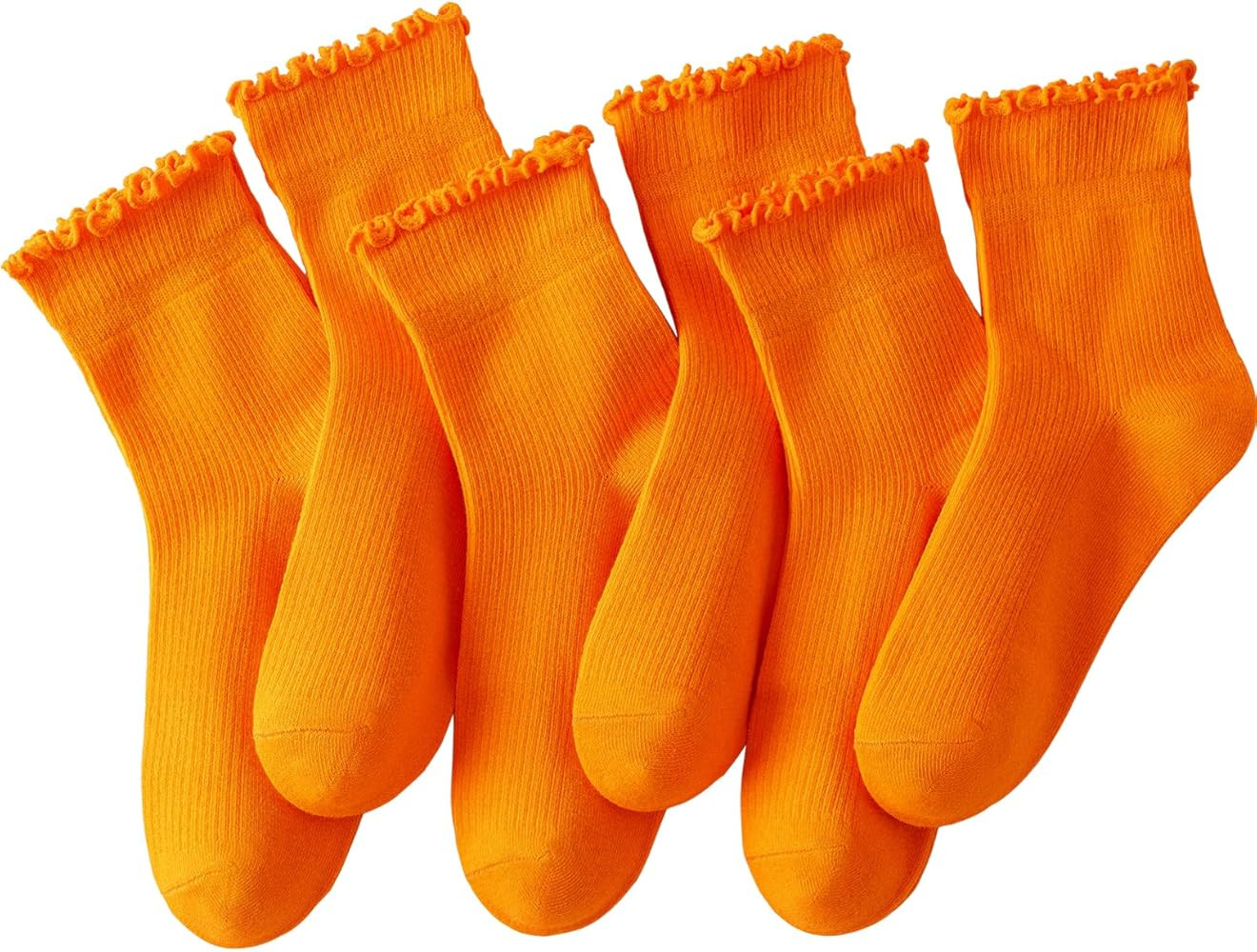 Hstyle 6 Pairs of Ruffle Socks Women, Cute Ruffle Ankle Socks | Amazon (US)