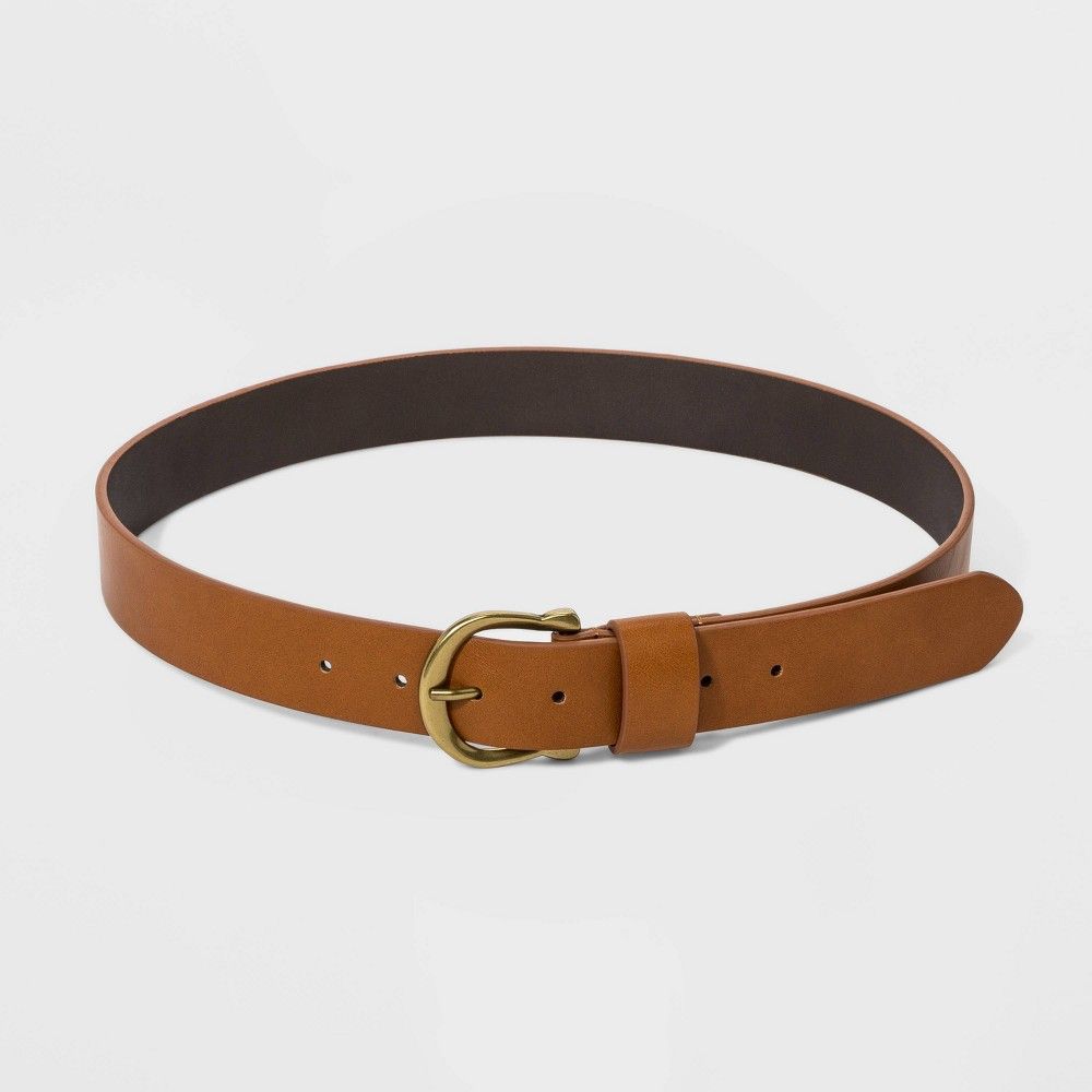 Women's Horseshoe Buckle Belt - Universal Thread Cognac XS, Women's, Brown | Target