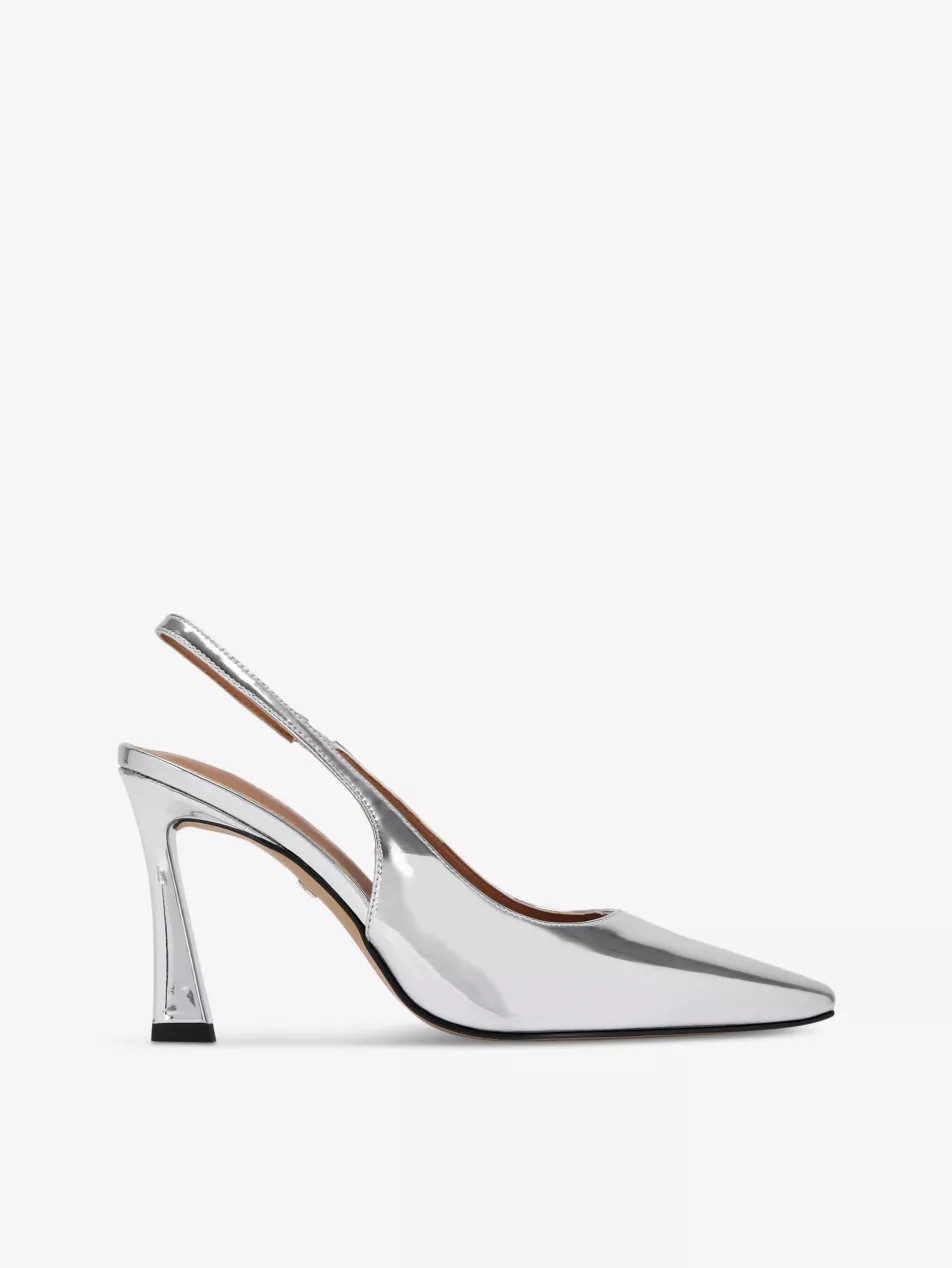 Sweetie faux-leather slingback heeled courts | Selfridges