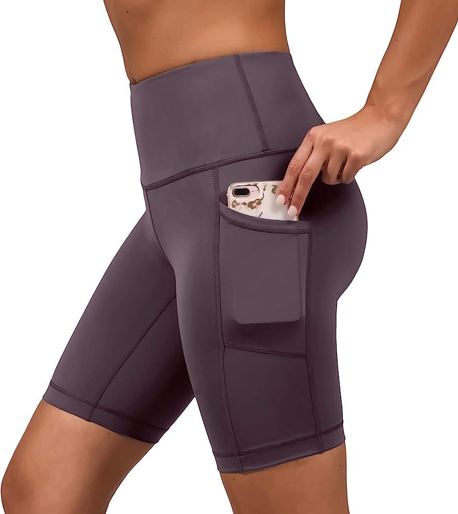 High Waist Squat Proof 9" Biker Shorts with Side Pockets for Women | Amazon (US)