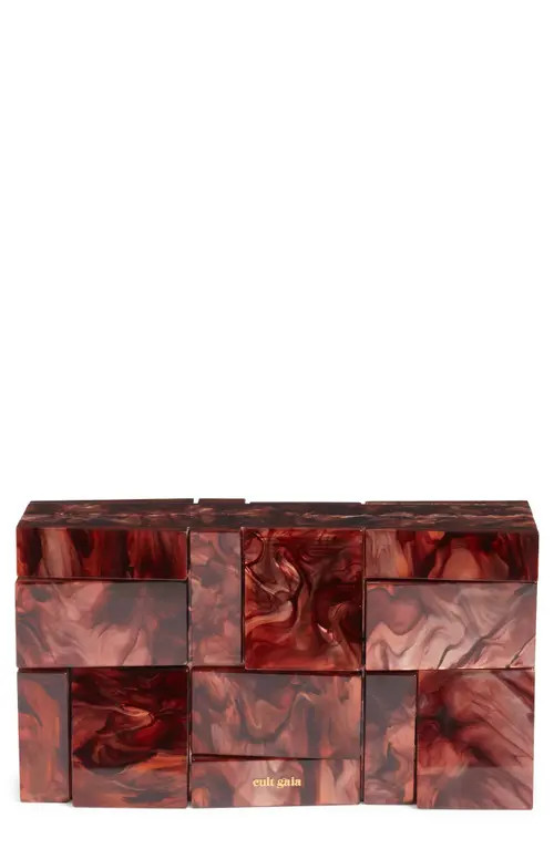 Cult Gaia Galleria Acrylic Frame Clutch in Bronze at Nordstrom | Nordstrom