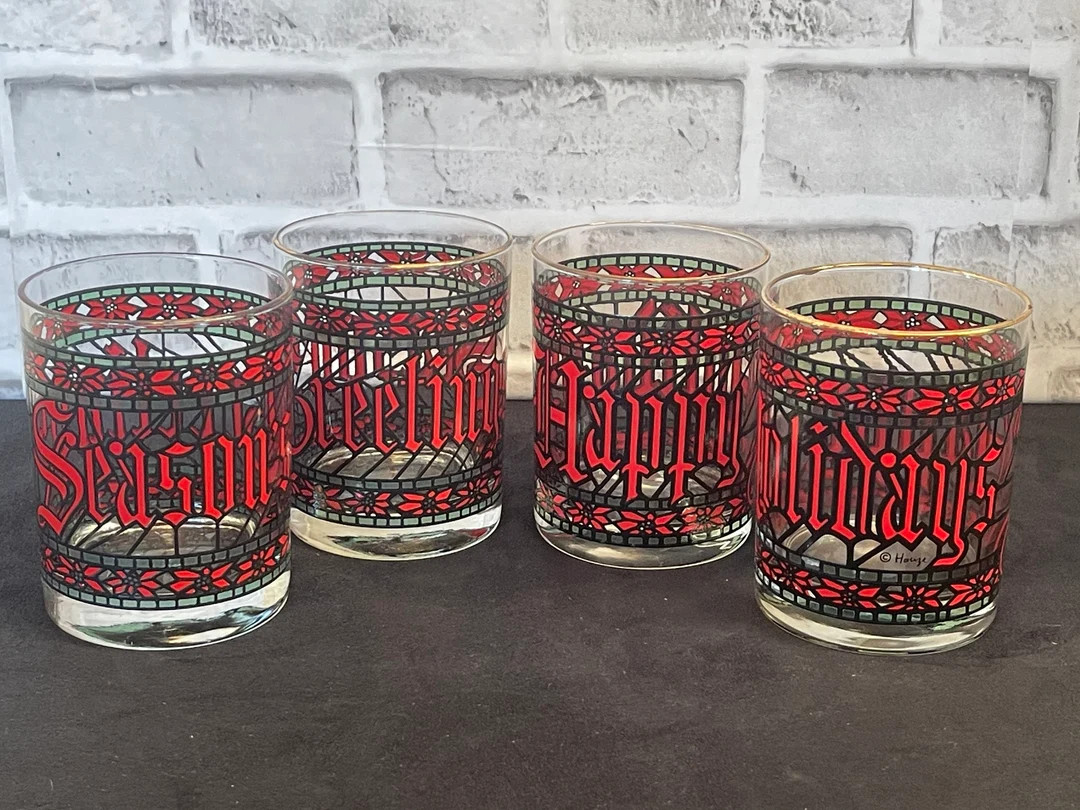 Houze Seasons Greetings/happy Holidays Stained Glass Look - Etsy | Etsy (US)