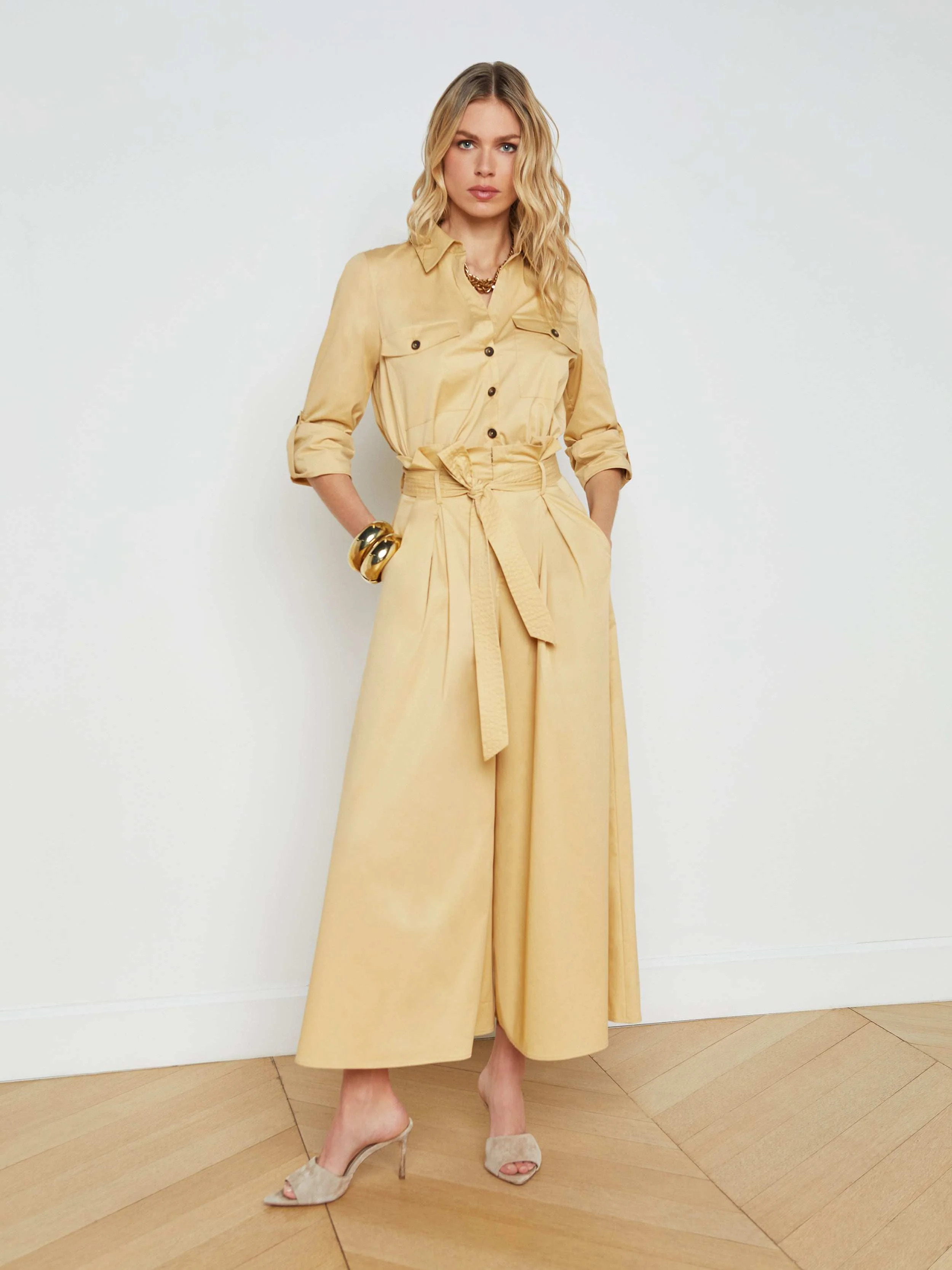 L'AGENCE - Lowen Paperbag Pant in Croissant | L'Agence