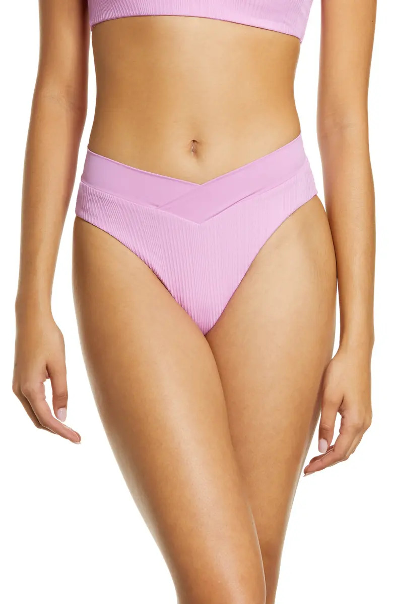 Court Bitsy Ribbed Bikini Bottoms | Nordstrom