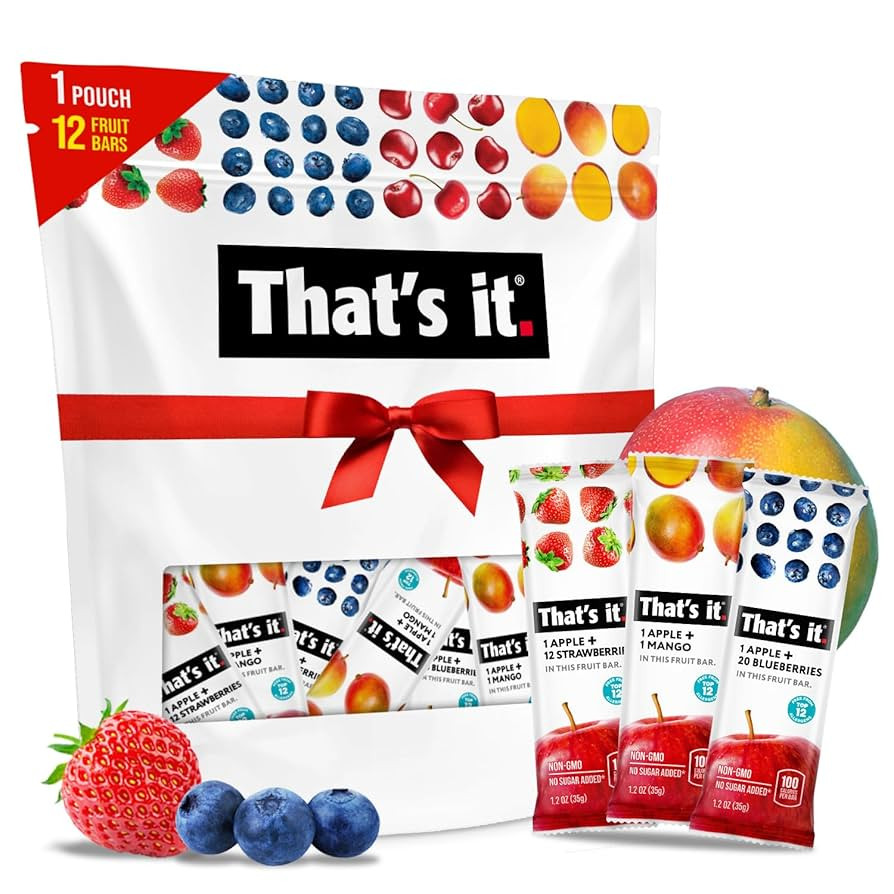 That's it. Variety Pack 100% Natural Real Fruit Bar, Best High Fiber Vegan, Gluten Free Healthy S... | Amazon (US)
