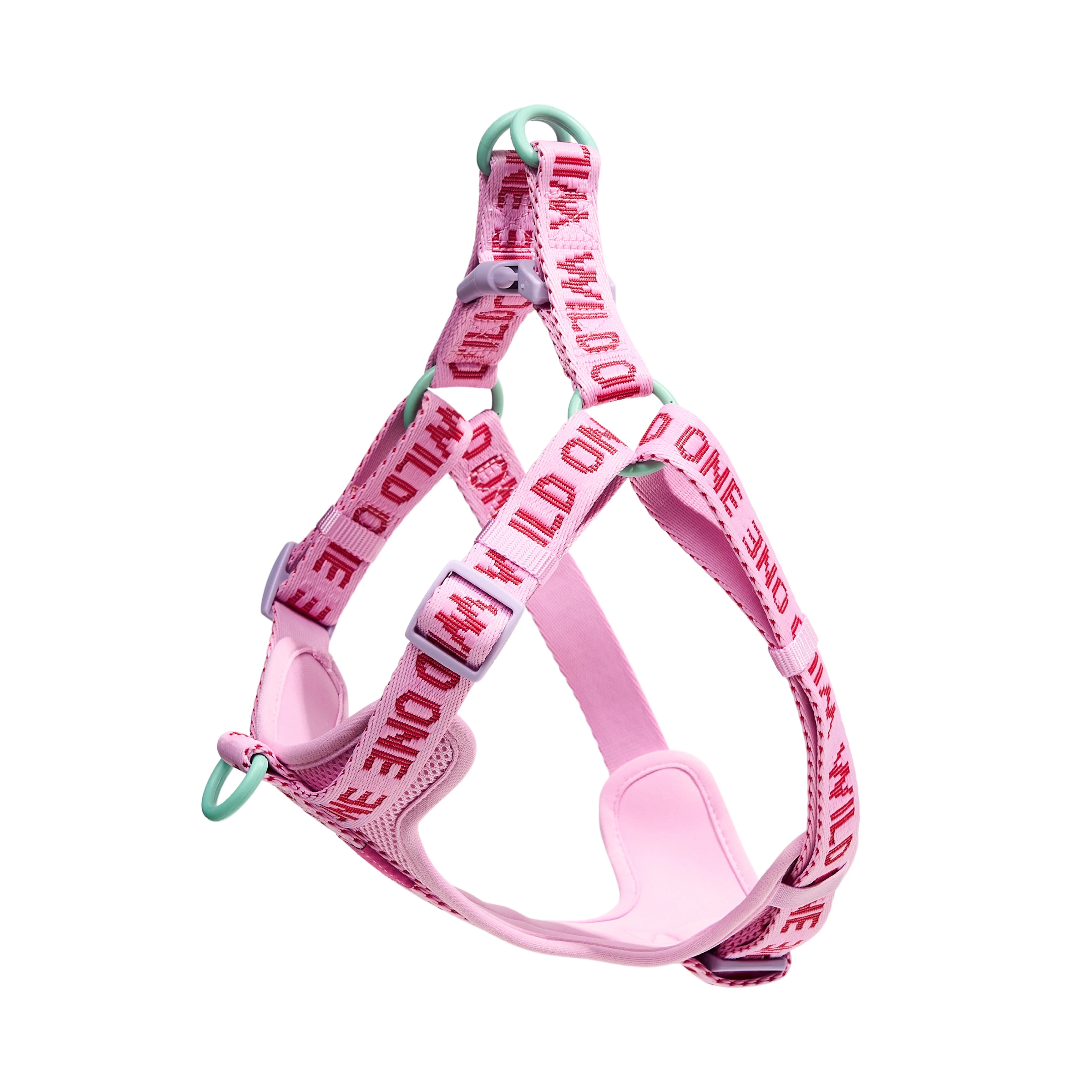 Wild One Adjustable Cushioned Step-In Dog Harness, Bubblegum Pink Colorblock, Small | Walmart (US)
