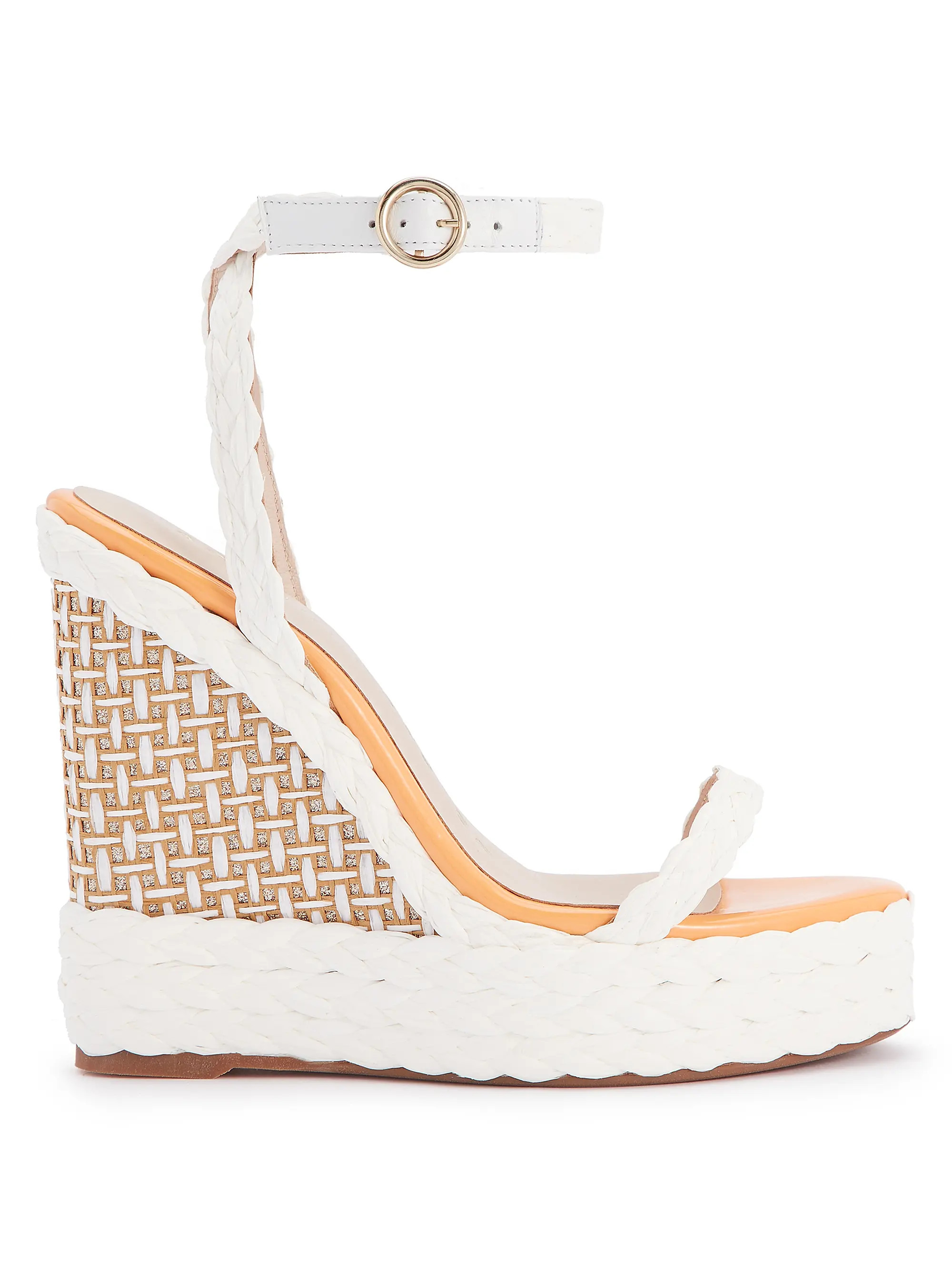 Miranda 140MM Raffia Wedge Sandals | Saks Fifth Avenue