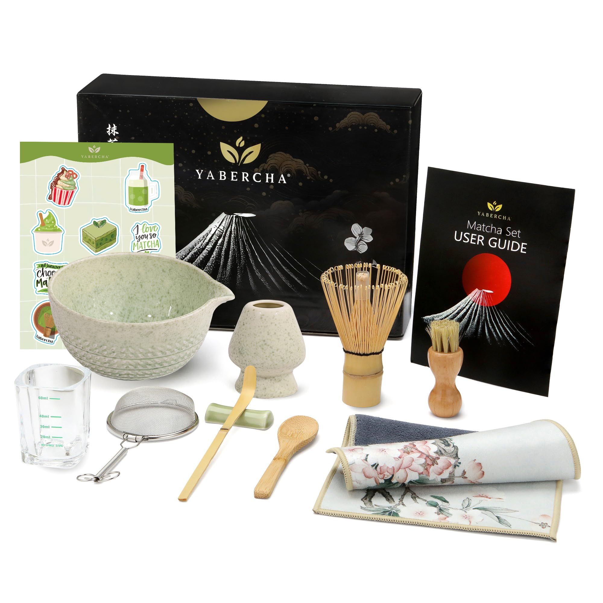 10 Pcs Matcha Whisk Set - 15 OZ Matcha Bowl with Spout and Whisk Holder & Measuring Cup - Bamboo ... | Amazon (US)