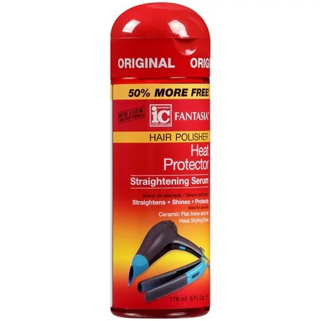 Fantasia High Potency IC Original Heat Protector Straightening Serum, 6 fl. oz., Chemically Damaged, Unisex | Walmart (US)