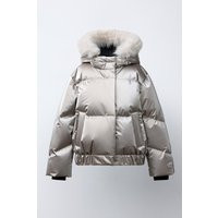 Zara - Metallic 80% Down And 20% Feather Water-Resistant And Windproof Puffer Jacket Recco® System Ski Collection In Cava - 11-12 Years (148 Cm) - | Zara UK