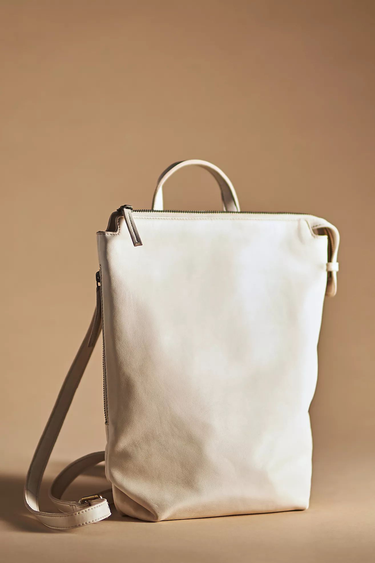 Leather Zip-Top Backpack | Anthropologie (US)