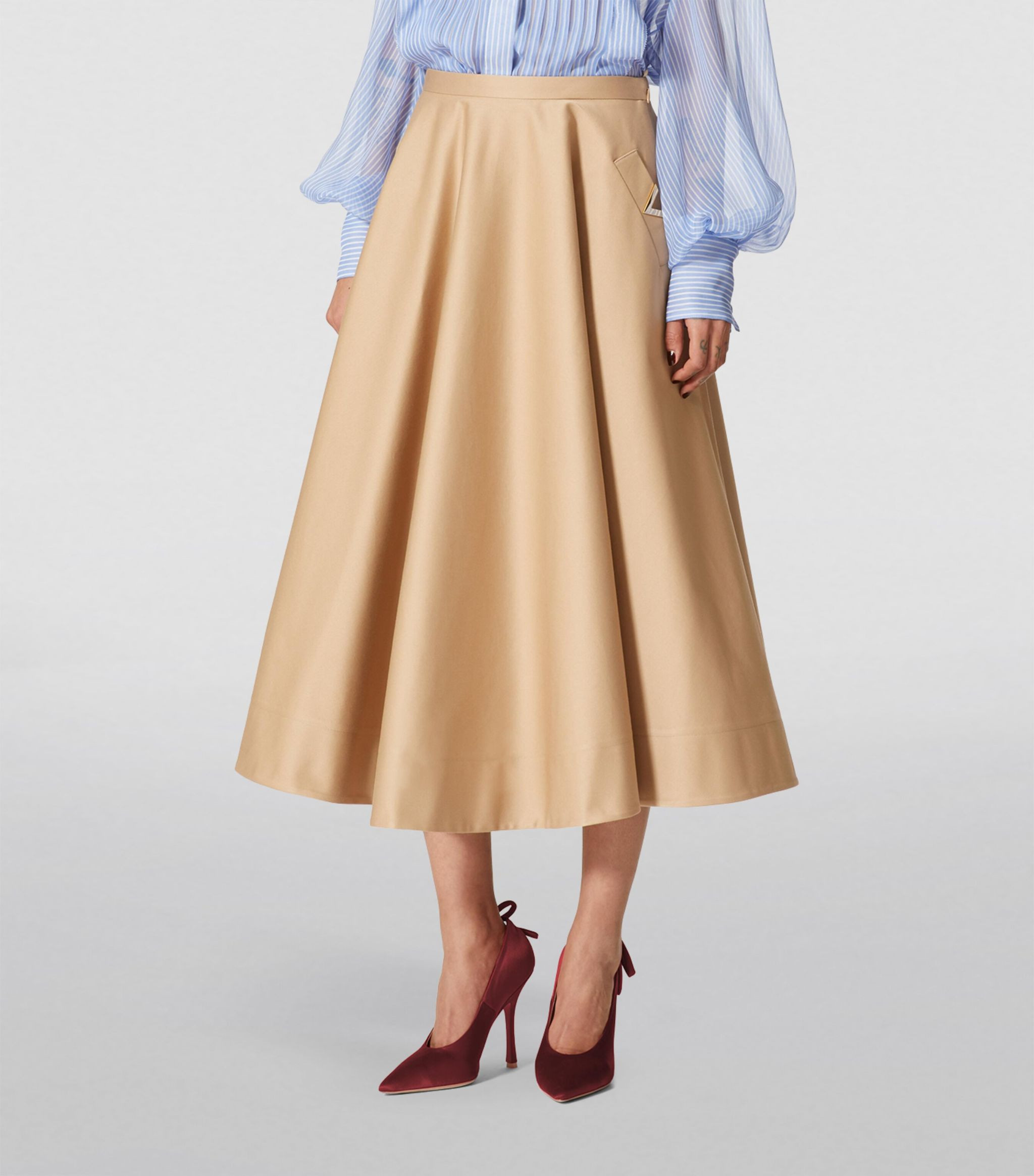 Cotton Gabardine Midi Skirt | Harrods