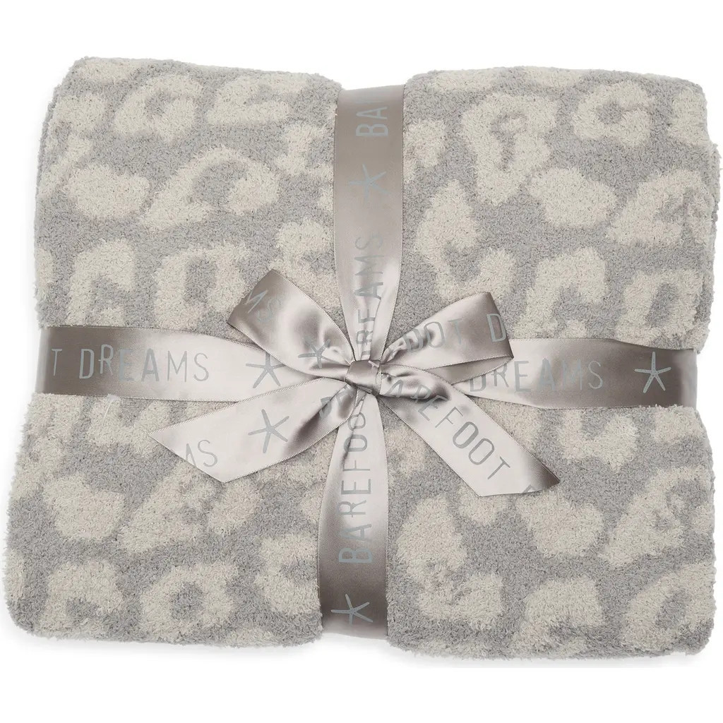 Barefoot Dreams® CozyChic® Leopard Print 45 x 60 Throw Blanket in Linen/Warm Gray at Nordstrom Rack | Nordstrom Rack