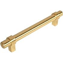 5 Pack - Cosmas 161-128BB Brushed Brass Cabinet Bar Handle Pull - 5" Inch (128mm) Hole Centers | Amazon (US)