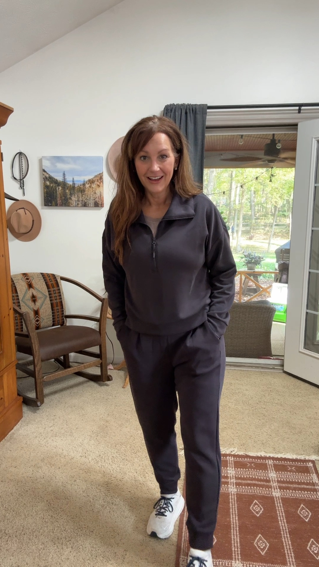 Affordable buttery soft loungewear set that won’t break the bank! And it’s flattering for us ladies who have bigger thighs and hips! 
Size large in top and bottoms. 
~ Available in 4 colors ~

Scuba Knit Quarter Zip Pullover
Scuba Knit Pleat Joggers with Pockets

#rachealbrush lounge, matching set, travel outfit, look for less, 


#LTKSeasonal #LTKStyleTip #LTKActive
