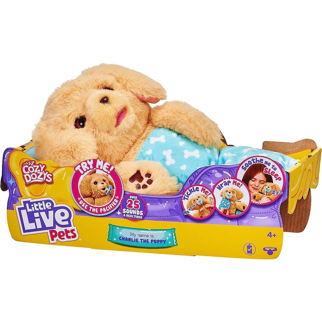 Little Live Pets - Cozy Dozys: Charlie The Puppy | Interactive Plush Toy Dog. 25+ Sounds and Reac... | Amazon (US)