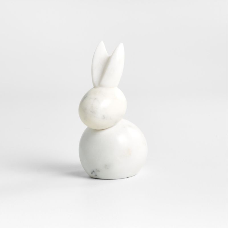 Small White Marble Easter Bunny 6" + Reviews | Crate & Barrel | Crate & Barrel