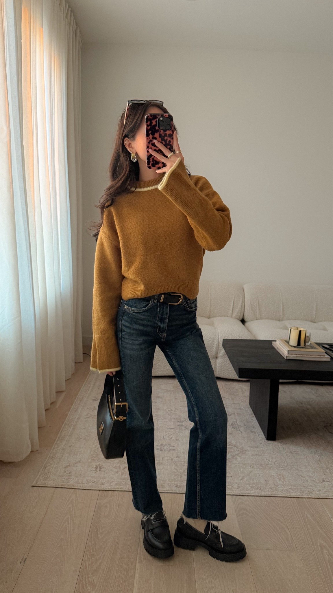 sweater: size xs
jeans: size 0
bag is miu miu

#LTKPetite