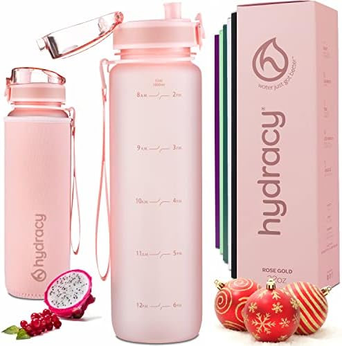 Amazon.com: Hydracy Water Bottle with Time Marker -Large 32oz BPA Free Water Bottle & No Sweat Sl... | Amazon (US)