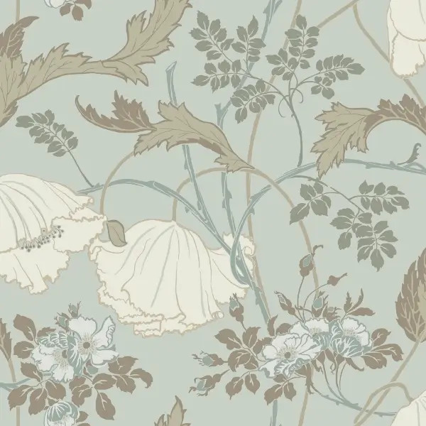 Gwendolyn Wallpaper- Blue/Suede | York Wallcoverings