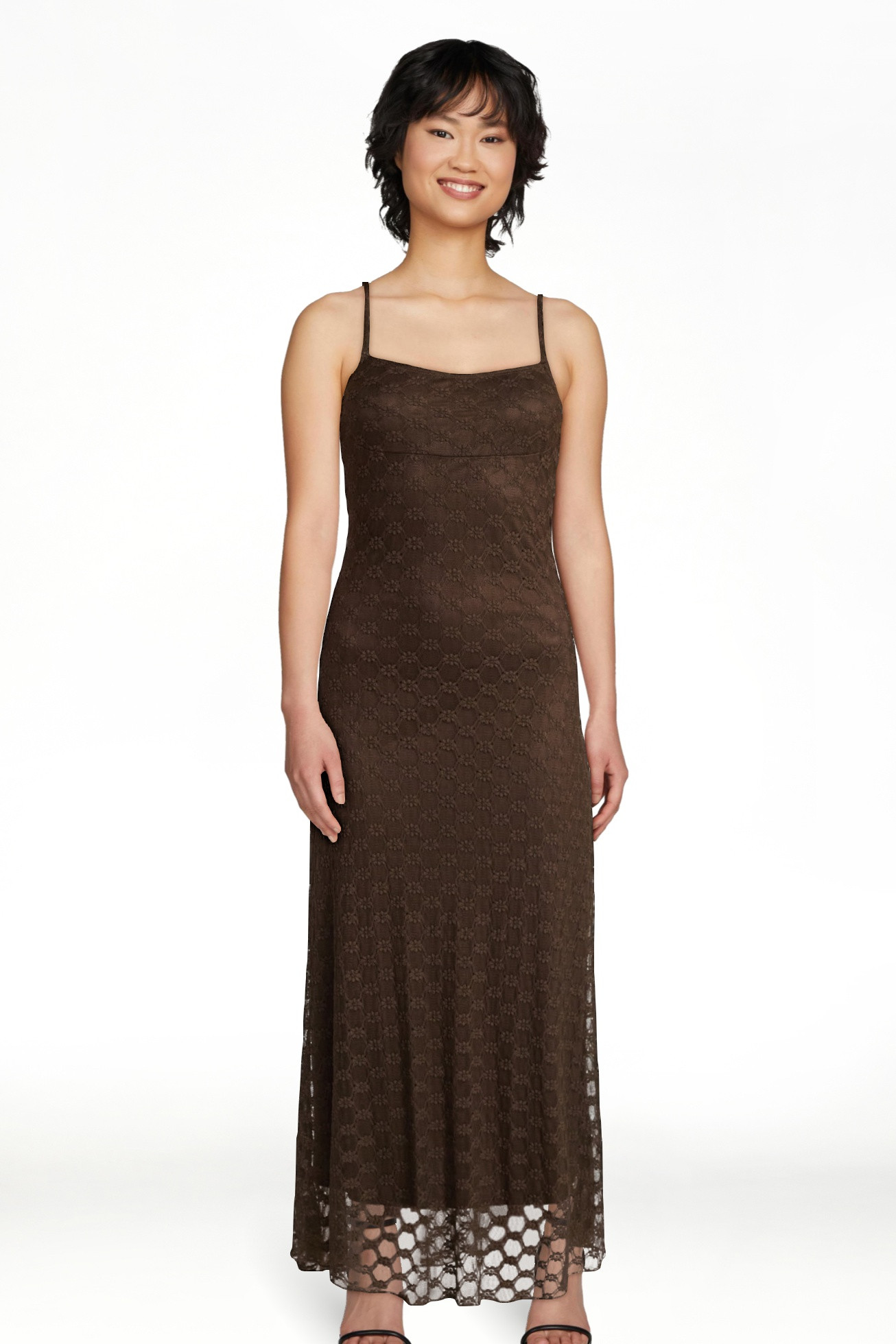 No Boundaries Lace Cami Maxi Dress, Women's XXS-XXL | Walmart (US)