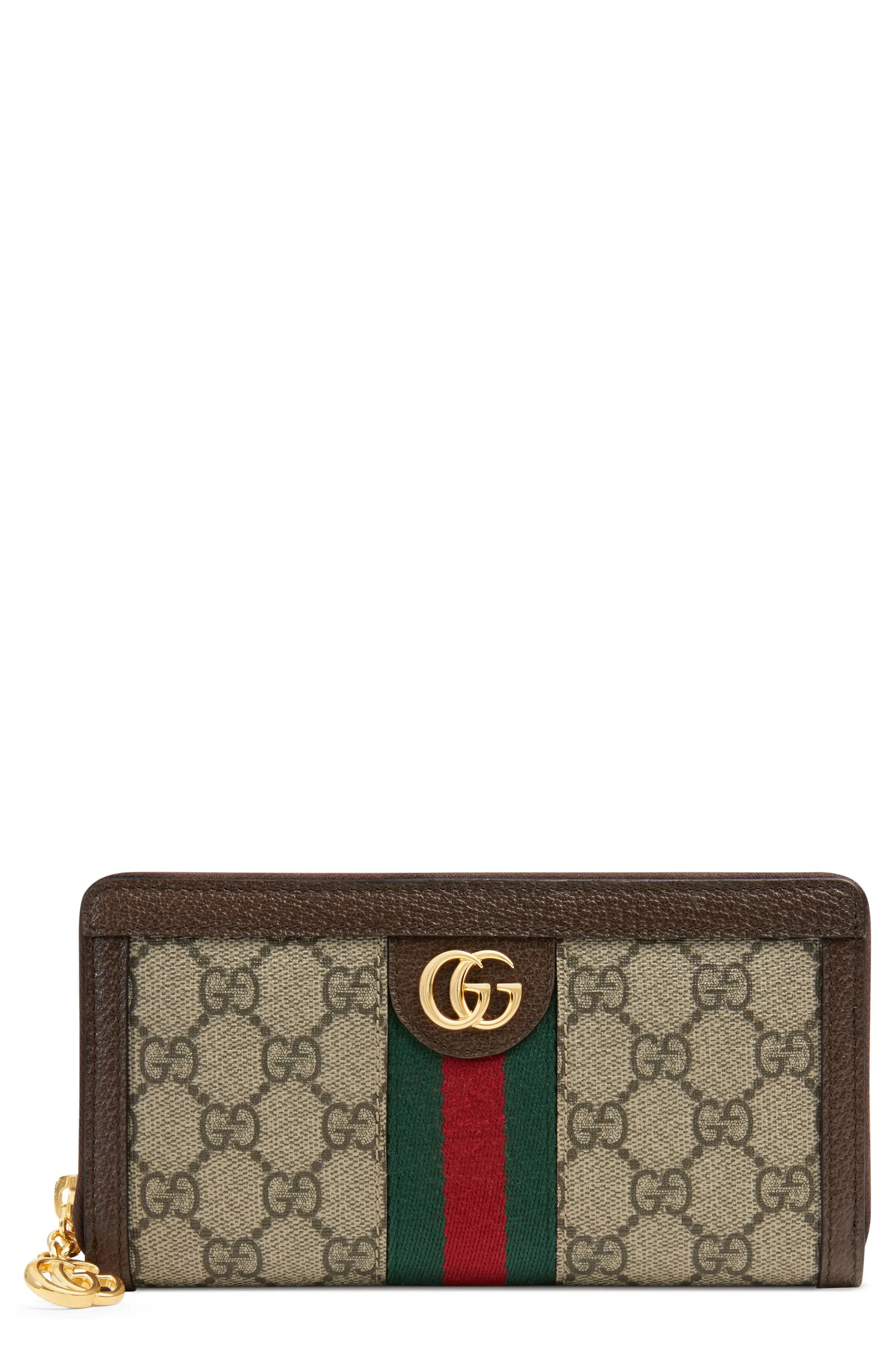 Gucci Ophidia GG Supreme Zip-Around Wallet | Nordstrom