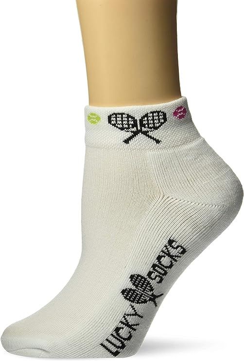K. Bell Women's Fun Sports and Outdoors Novelty Crew Socks, Raquet (White), Size: 4-10 | Amazon (US)