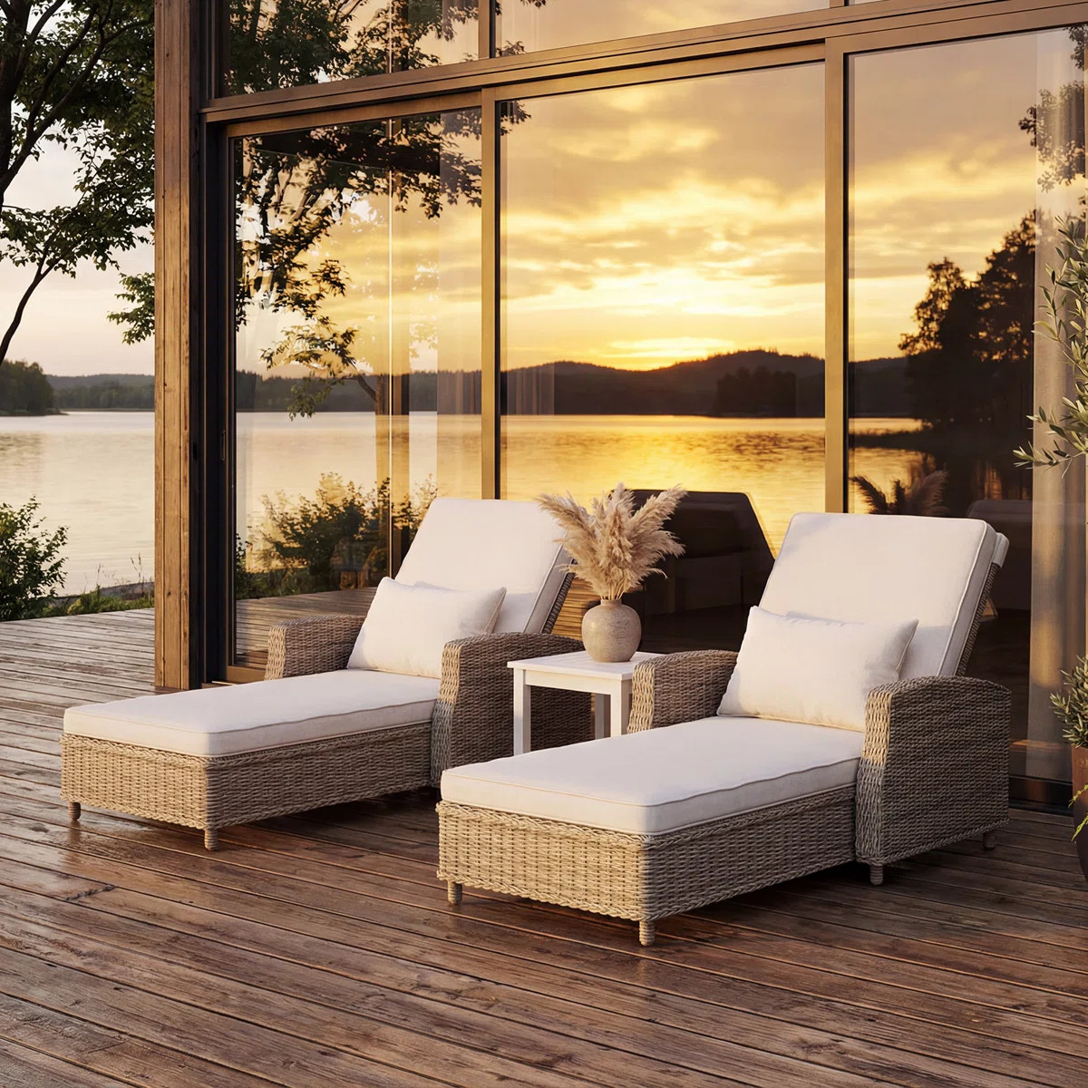 Alyeska Aluminum Outdoor Chaise Lounge With Air Pump, Adjustable Reclining Back & Sunbrella Cushi... | Wayfair North America