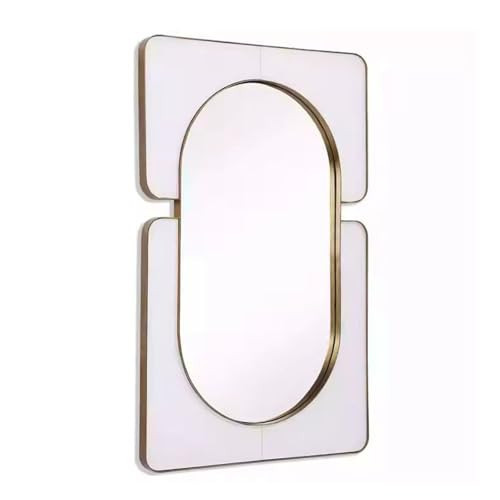 FOGVG 31.5"X23.6" Gold Mirror Wall Decor Iron Art Mirrored Wall Hanging Modern Metal Mirror Decorative Wall Sculpture Home Decoration for Bedroom Living Room | Amazon (US)