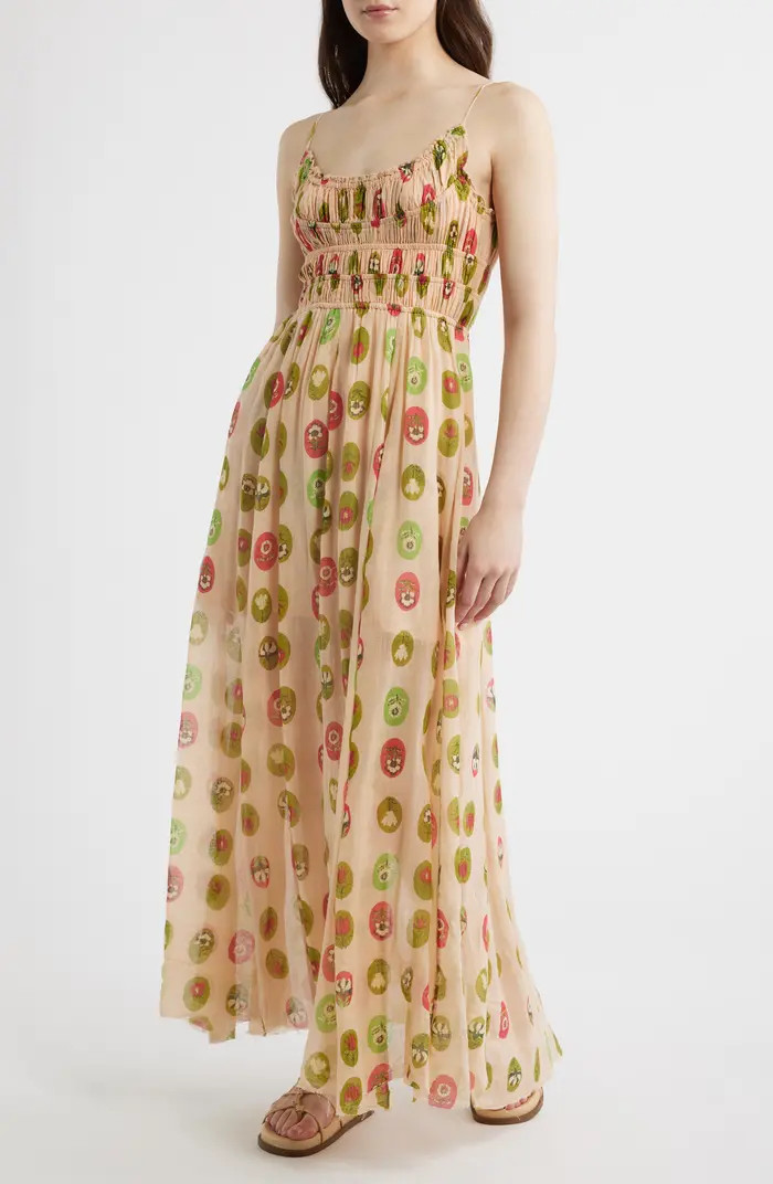 Ciella Floral Cotton Maxi Dress | Nordstrom