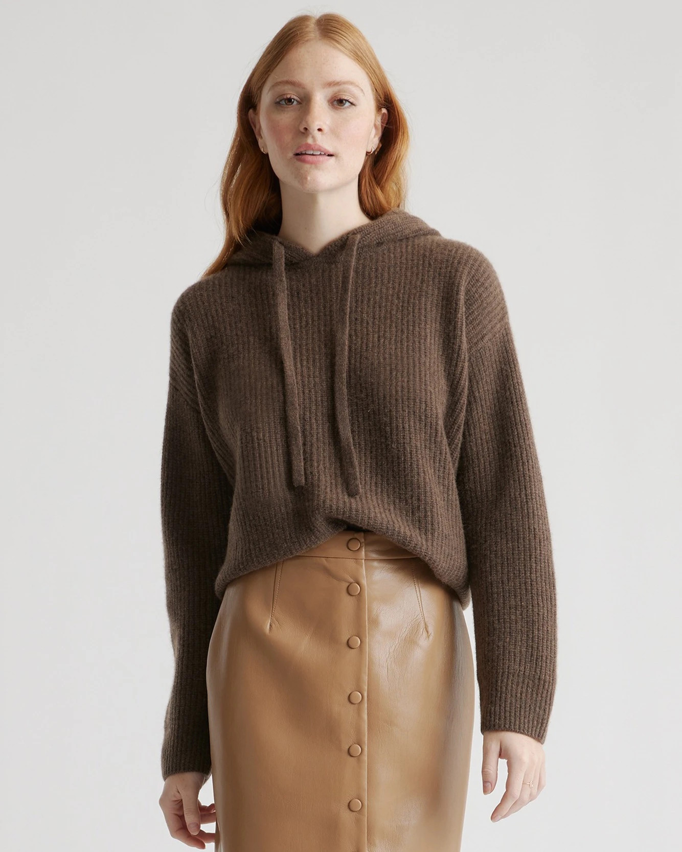 Women's Mongolian Cashmere Fisherman Pullover Hoodie | Quince