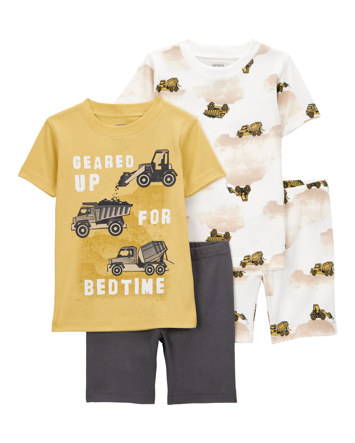 Toddler Construction Print Snug Fit Cotton 4-Piece Pajamas - Carter's | Carter's | Carter's Inc