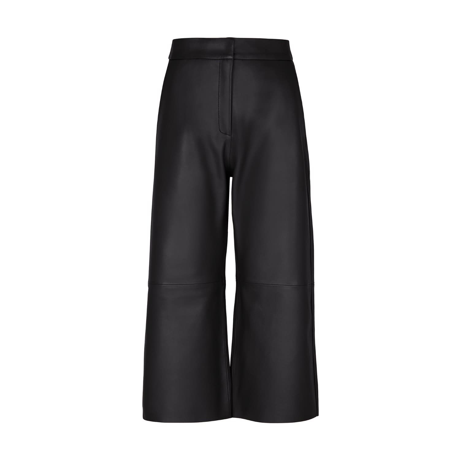 Leather Culottes In Black (L) | Wolf and Badger (Global excl. US)