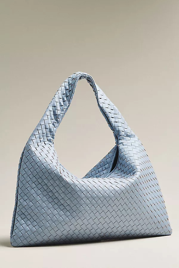 Woven Faux-Leather Oversized Slouchy Tote Bag | Anthropologie (UK)