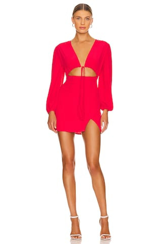 superdown Selene Wrap Dress in Red from Revolve.com | Revolve Clothing (Global)