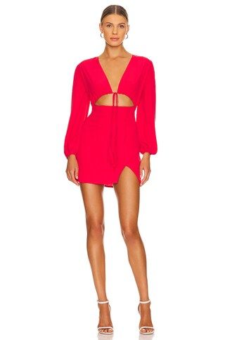 superdown Selene Wrap Dress in Red from Revolve.com | Revolve Clothing (Global)