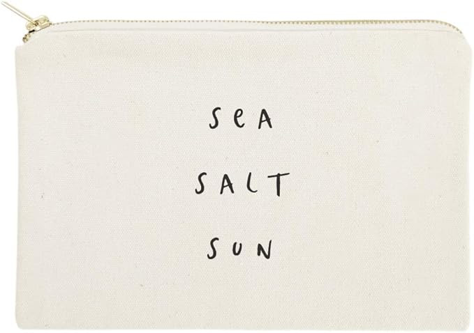 The Cotton & Canvas Co. Sea Salt Sun Summer Beach Cosmetic Bag and Travel Make Up Pouch | Amazon (US)