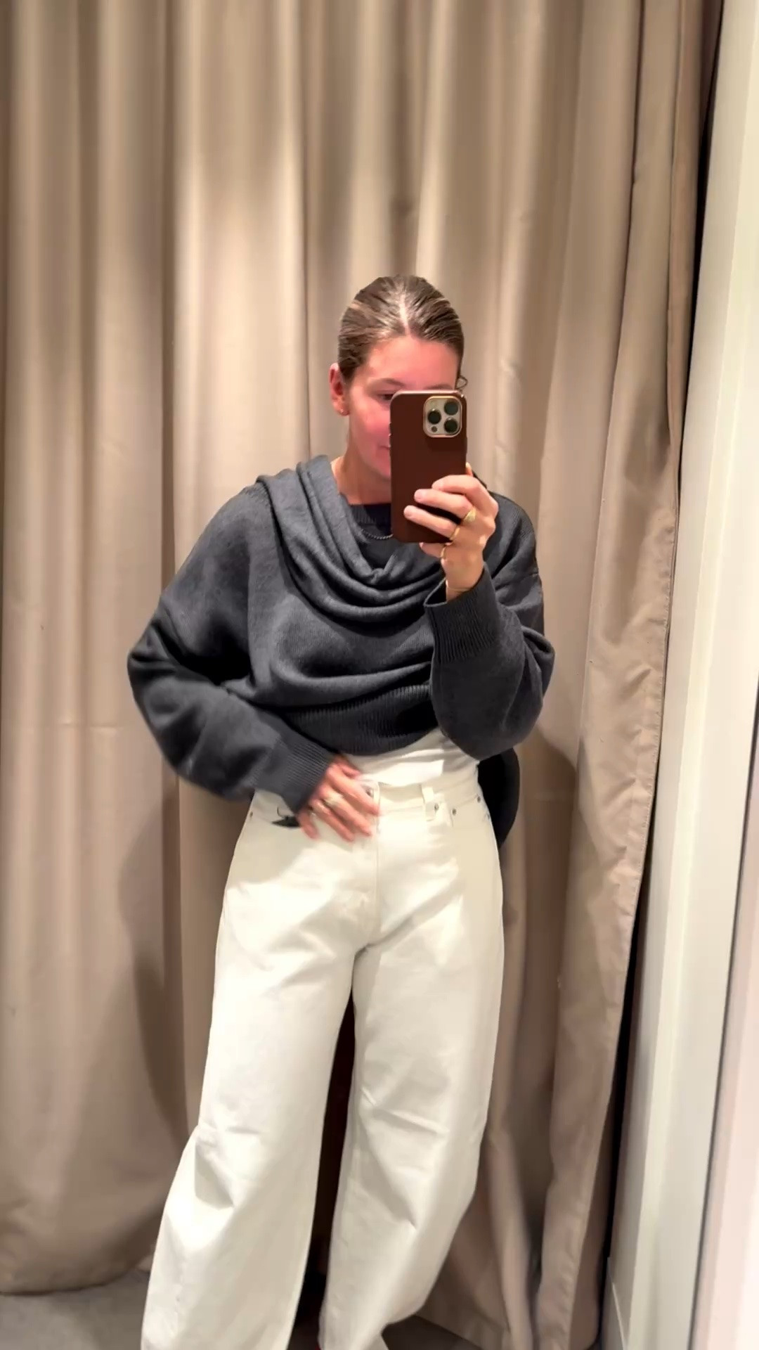 In the start I’m wearing a size 10 in the jeans 
In the end of the clip I’m in a 12 in the jeans and I prefer the length for winter in the 12 

Knit top I’m in a L

#LTKaustralia #LTKwinter #LTKautumn