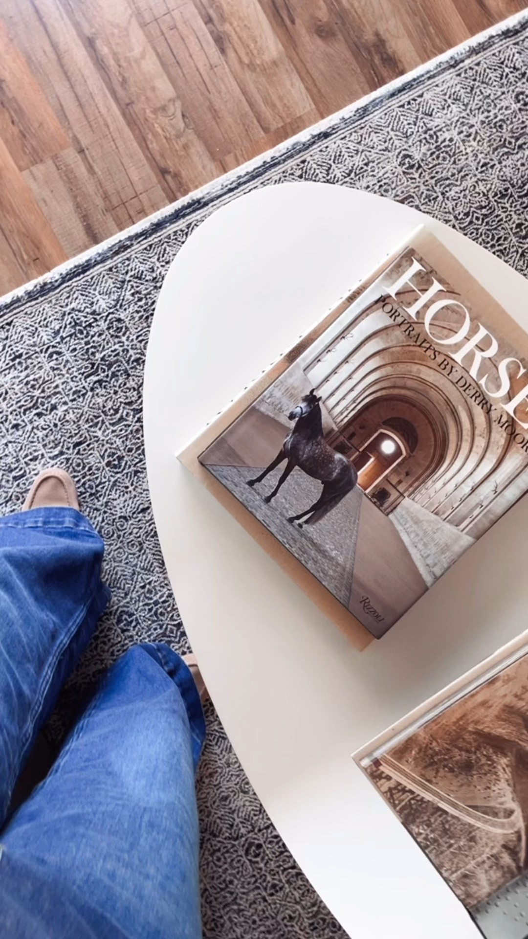 Simple minimal coffee table decor. Equestrian style hardcover coffee table book. Small apartment decor. 

#LTKHome #LTKSaleAlert #LTKmomlife