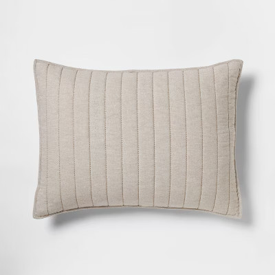 Standard Herringbone Flannel Sham Natural - Threshold™ | Target