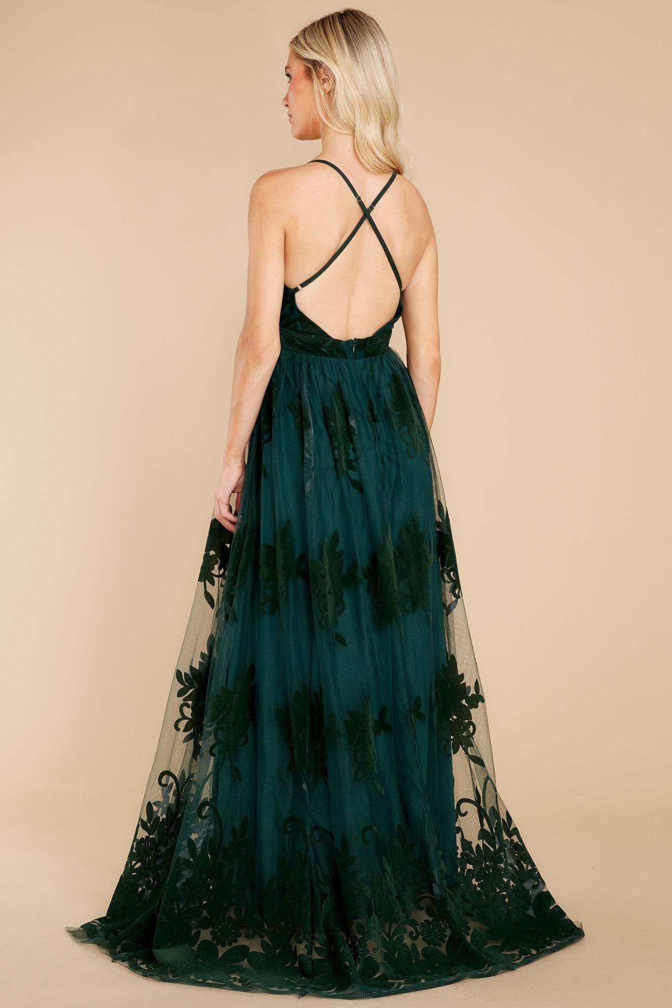 In Any Event Hunter Green Maxi Dress | Red Dress 