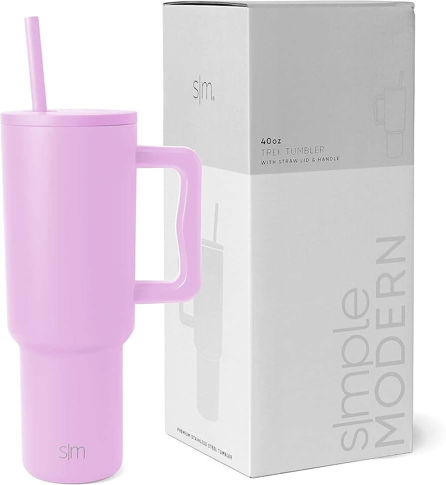 Simple Modern 40 oz Tumbler with Handle and Straw Lid | Insulated Reusable Stainless Steel Water ... | Amazon (US)