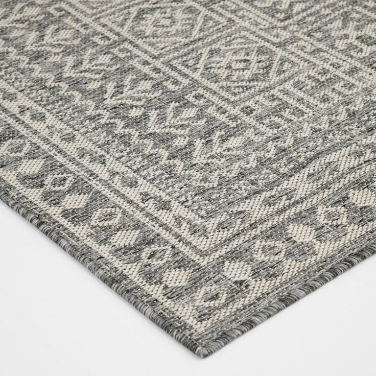 Mainstays 6'x9' Grey Medallion Outdoor Area Rug - Walmart.com | Walmart (US)
