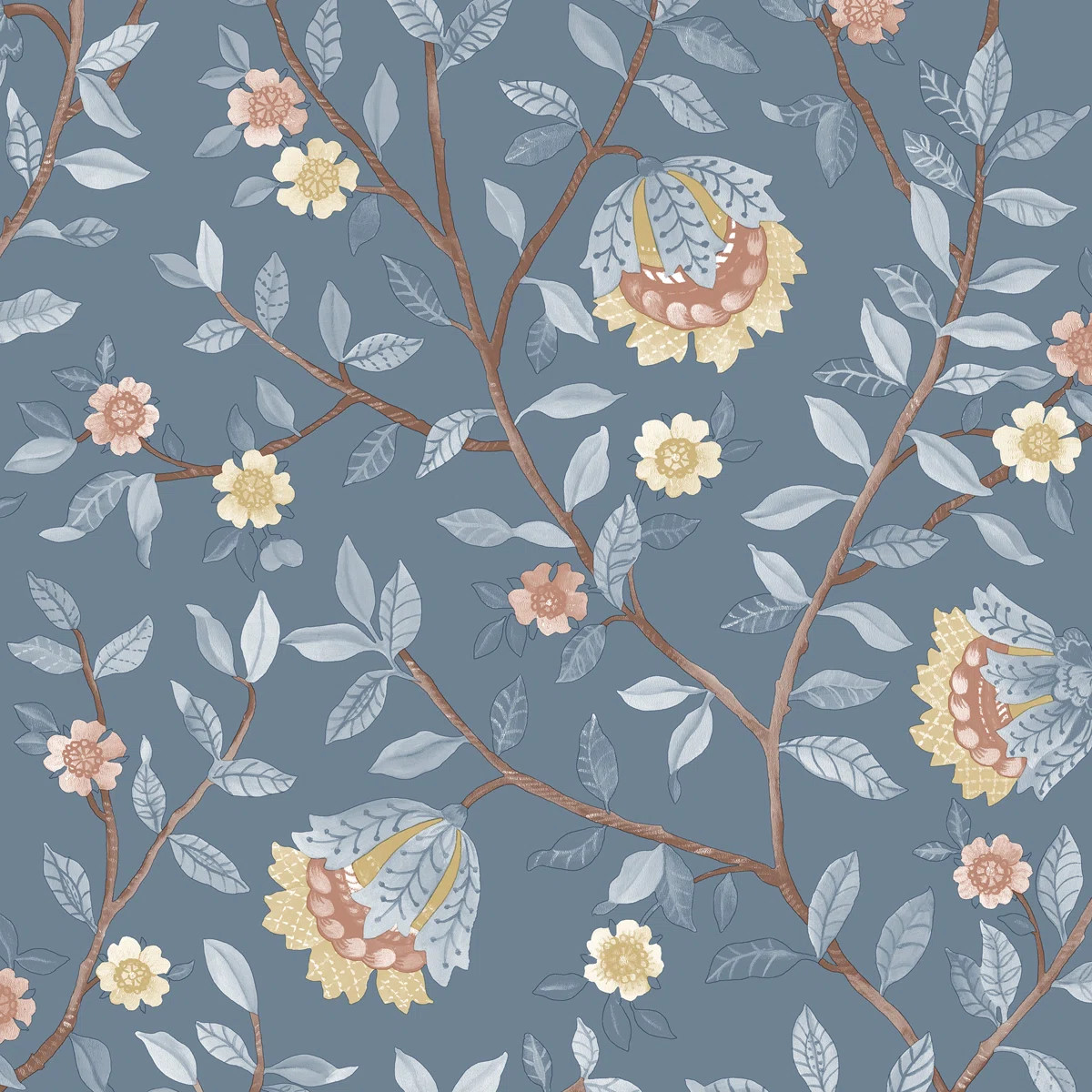 Vintage Botanical Blooms Wallpaper | Wayfair North America