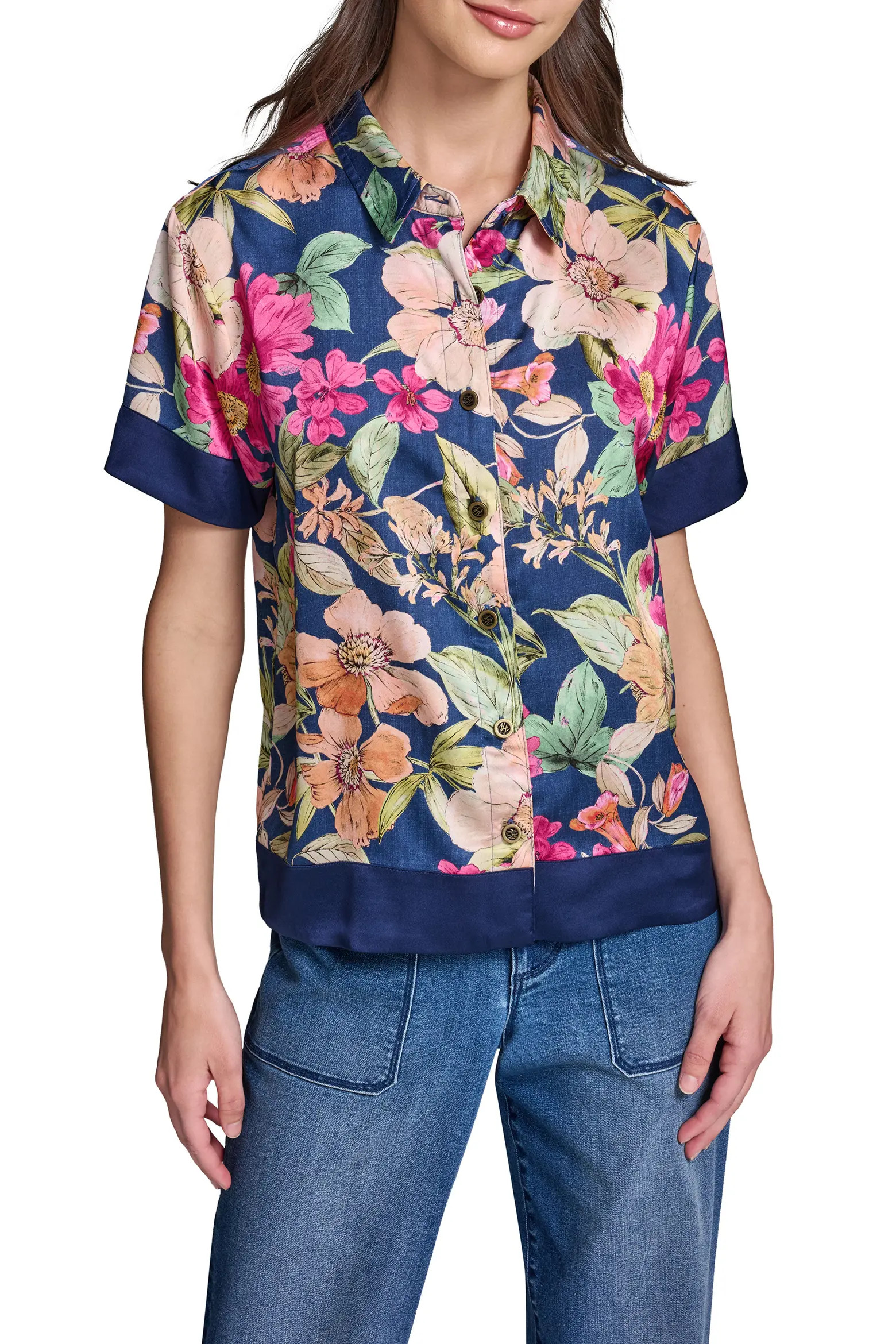 Floral Short Sleeve Button-Up Shirt (Women) | Nordstrom | Nordstrom