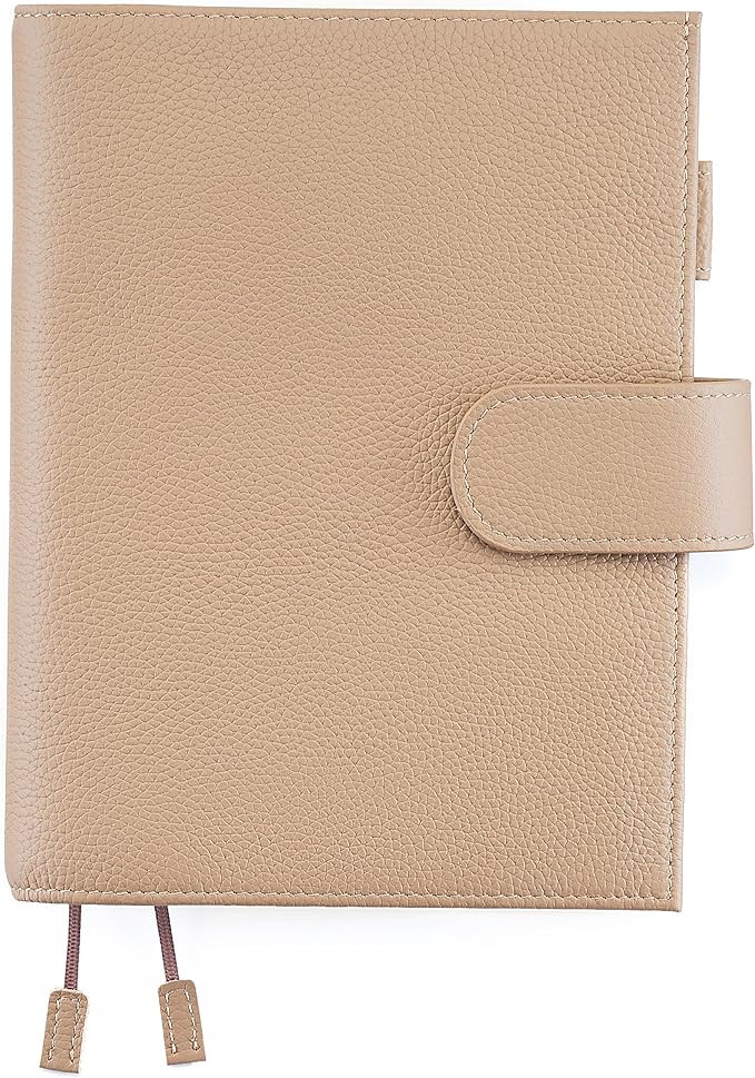 B6 Leather Planner Cover for Stalogy, Midori, Leuchtturm1917, and More - with Pen Loop, Card Slot... | Amazon (US)